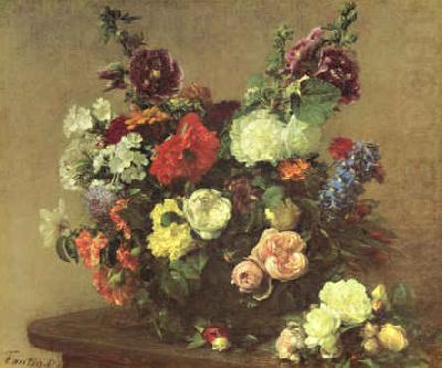 Henri Fantin-Latour Bouquet de Fleurs Diverses china oil painting image